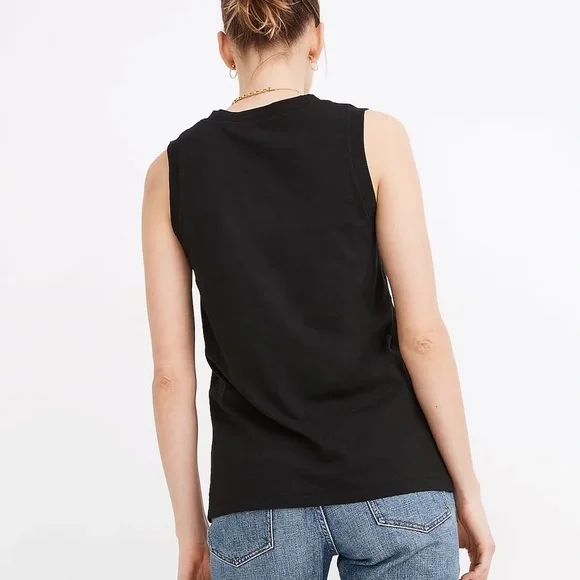 Madewell Whisper Cotton V-Neck Tank MD045 - Picture 3 of 5